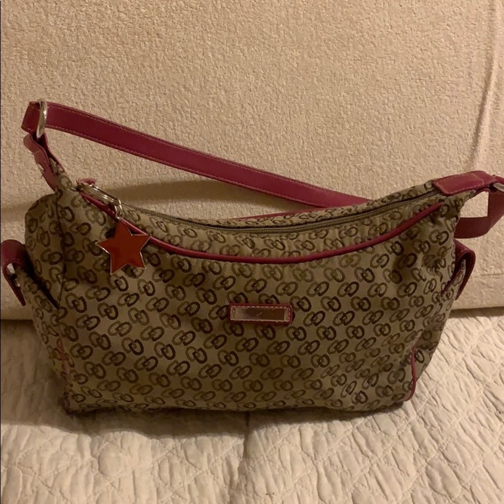 Pink and beige bag